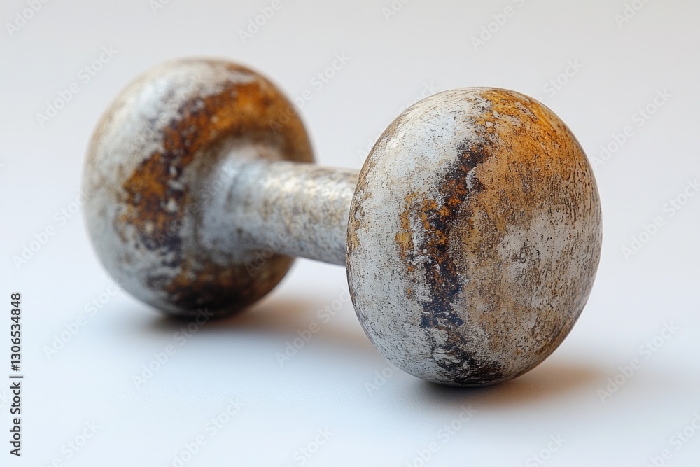 Poster close-up view of a metal object on a white surface