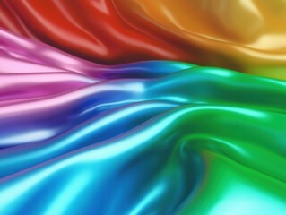 Obraz premium A colorful piece of fabric with a rainbow pattern