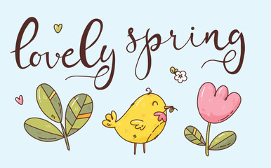 spring cartoon card