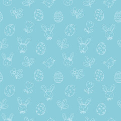 seamless pattern with Easter elements