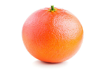 Ripe grapefruit citrus fruit isolated on white background