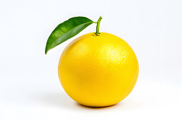 Ripe grapefruit citrus fruit isolated on white background