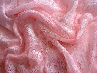 Elegant Pink Lace Fabric for Various Projects