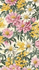 elegancia floral, degradado dorado, composición armoniosa, brillo de mimosa, textura suave, flores simbólicas, belleza natural, diseño delicado, colores pastel, detalles refinados, marco floral, celeb