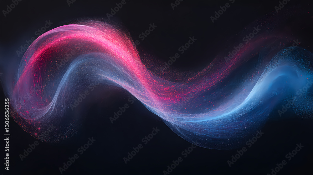 Poster dynamic flow of colors abstract art digital composition dark background creative perspective visual 