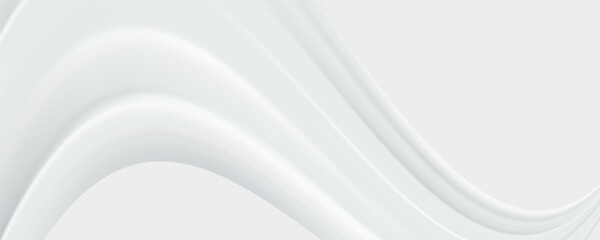 white geometric abstract background overlap layer on bright space with waves decoration. Minimalist modern graphic design element cutout style concept for banner, flyer, card, or brochure cover