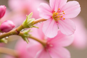 Obraz premium bunch of bubbles floating on top of a tree branch