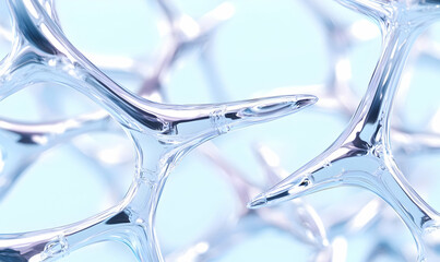 Transparent Cell Structures Forming Abstract Molecular Network Design