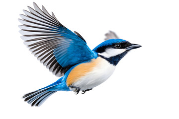 Flying bird isolated on white background