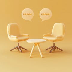 Clean Design Consultation Icon, professional advice.