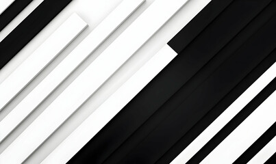 Obraz premium Abstract Pattern of Black and White Lines in Dynamic Arrangement