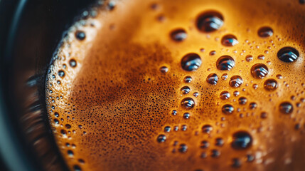 Brewed espresso with smooth crema layer on top