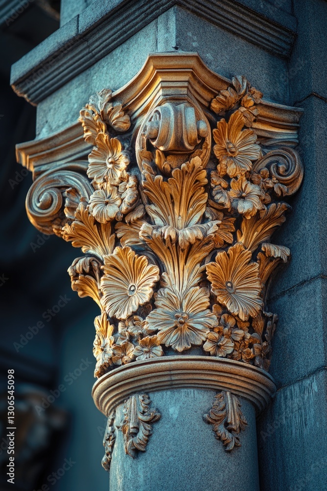 Leinwandbilder a detailed view of a clock face, suitable for use in illustrations or designs where time is relevant