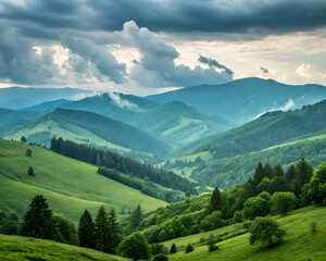 Fototapeta premium Mountain and sky