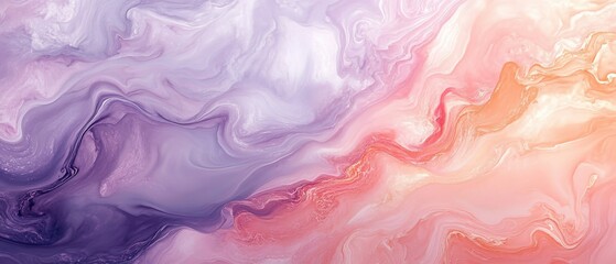 Fototapeta premium Abstract Fluid Art Pink, Purple Swirls