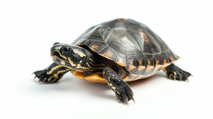 Fototapeta premium A cute turtle calmly resting