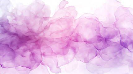 Fototapeta premium Abstract purple watercolor wash with flowing shades of amethyst and pastel lilac merging organically with soft airy textures 