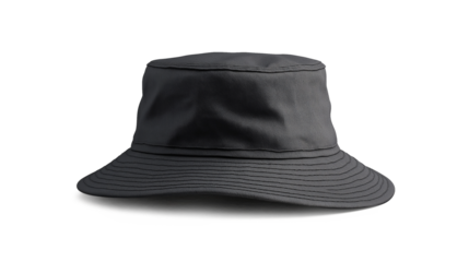 Gray bucket hat isolated on a white background