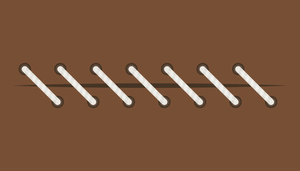 Baseball and American football stitch on a white background , vector design