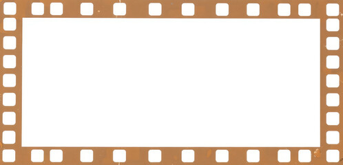 Film strip frame with sprocket holes nostalgic border for photos creative content