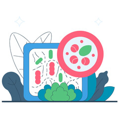 Gut health concept illustration highlighting digestion, wellness, and probiotics  
