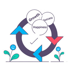 Advantages concept illustration representing benefits, success, and opportunities  
