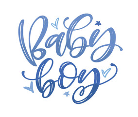 Little baby - baby shower - hand drawn doole lettering print. T-shirt design, art print, sticker.
