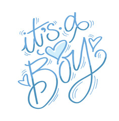 Little baby - baby shower - hand drawn doole lettering print. T-shirt design, art print, sticker.