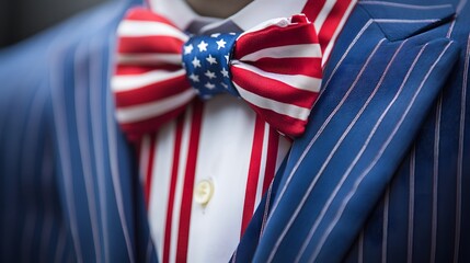 A stylish Fourth of July-themed outfit in patriotic colors, displayed to highlight its festive appeal