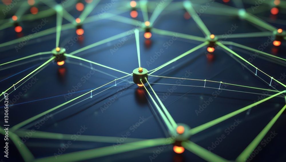 Poster seamless networks formed by interconnected data cables in internet tech visualizations.