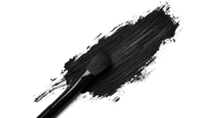  Modern black grunge brush isolated on a white background