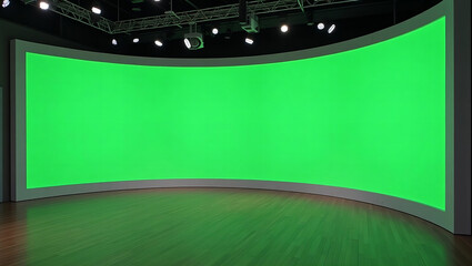 News Studio, Backdrop For TV Shows .TV On Wall.3D Virtual News Studio Background, 3d illustration