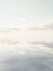 Fototapeta premium Serene Seascape Pale Light and Tranquil Waters