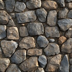 Cobblestone pavement texture, ground, outdoor, sunlight