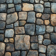 Obraz premium Cobblestone pavement texture, ground detail