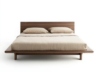 A bed isolated on a white background