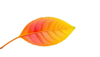 Obraz premium Single leaf, isolated on pure white background, foliage, white background image