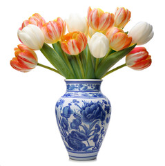A handcrafted blue and white Ming dynasty-style ceramic vase