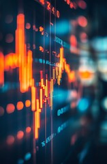 Stock market trading graph 