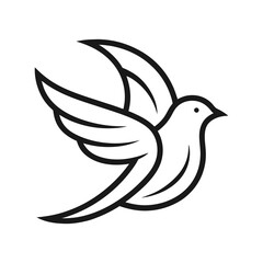 Bird icon transparent vector illustration