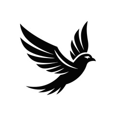 silhouette of dove vector 