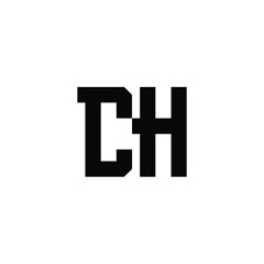 CH monogram logo design letter text name symbol monochrome logotype alphabet character simple logo
