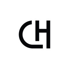 CH monogram logo design letter text name symbol monochrome logotype alphabet character simple logo