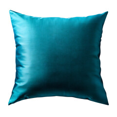 Teal pillow isolated on transparent background