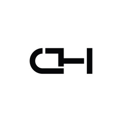 Obraz premium CH monogram logo design letter text name symbol monochrome logotype alphabet character simple logo