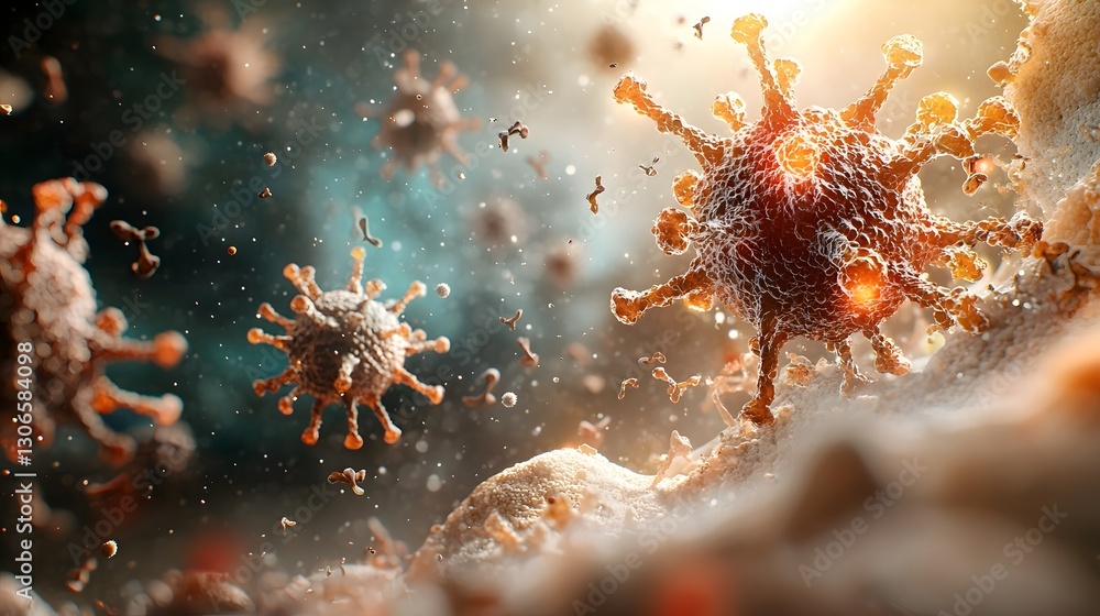 Aufkleber stunning macro photograph showcasing the highly detailed microscopic texture and structure of biohaz