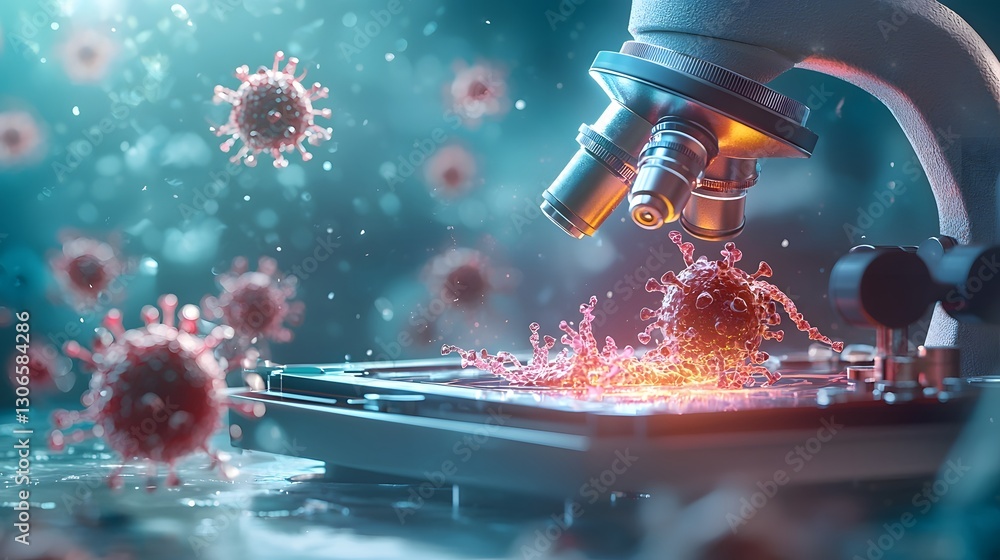 Aufkleber closeup photograph of a mysterious virus mutating inside a petri dish under a microscope the structu