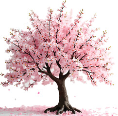 Beautiful Pink Cherry Blossom Tree in Spring