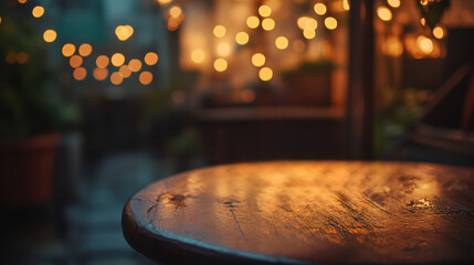Obraz premium A top of table with bokeh background
