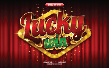 Lucky win 3D editable text effect